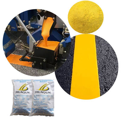 Hot Melt Thermoplastic Road Marking Paint  Yellow Color Smooth And Flow
