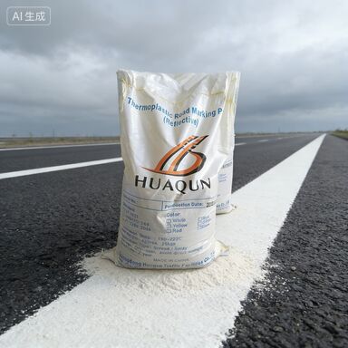 고시인성 유리알을 사용한 속건성 열가소성 도로표지용 도료 (내구성 있는 도로 안전 코팅용)